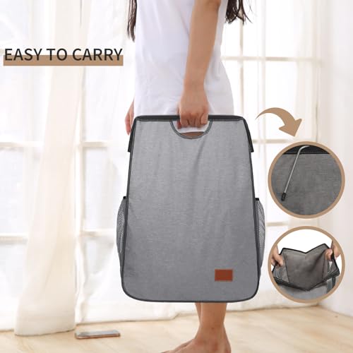 Ligereza Hanging Laundry Hamper Bag is Suitabled for Any Door- Large Capacity Hanging Laundry Basket Won't Scratch the Door Paint -Over the Door Laundry Hamper with Big Metal Rim Opening by Ligereza - Image 4