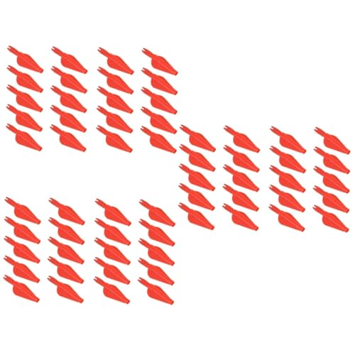 Kisangel 60pcs Plastic Arrow Tail Accessories for Practice and Lightweight Replacement for Shooting and Hunting