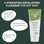 Botanic Tree Hydrating Glycolic Acid Cleanser - Exfoliating Face Wash - Face Cleanser for Women - Also with Ceramides & Peptides, Gently - for Dewy Bouncy Skin - 6oz - Image 2