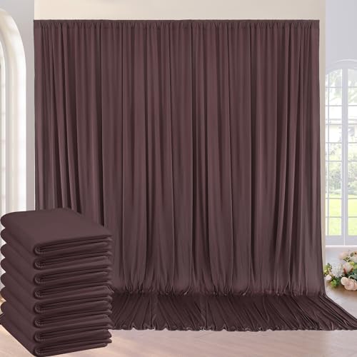 Rideau de Toile de Fond Marron Infroissable de 101,2 x 3 m pour fête d'anniversaire avec Ours en Peluche, Rideaux en Polyester Marron de 1,2 x 3 m pour...