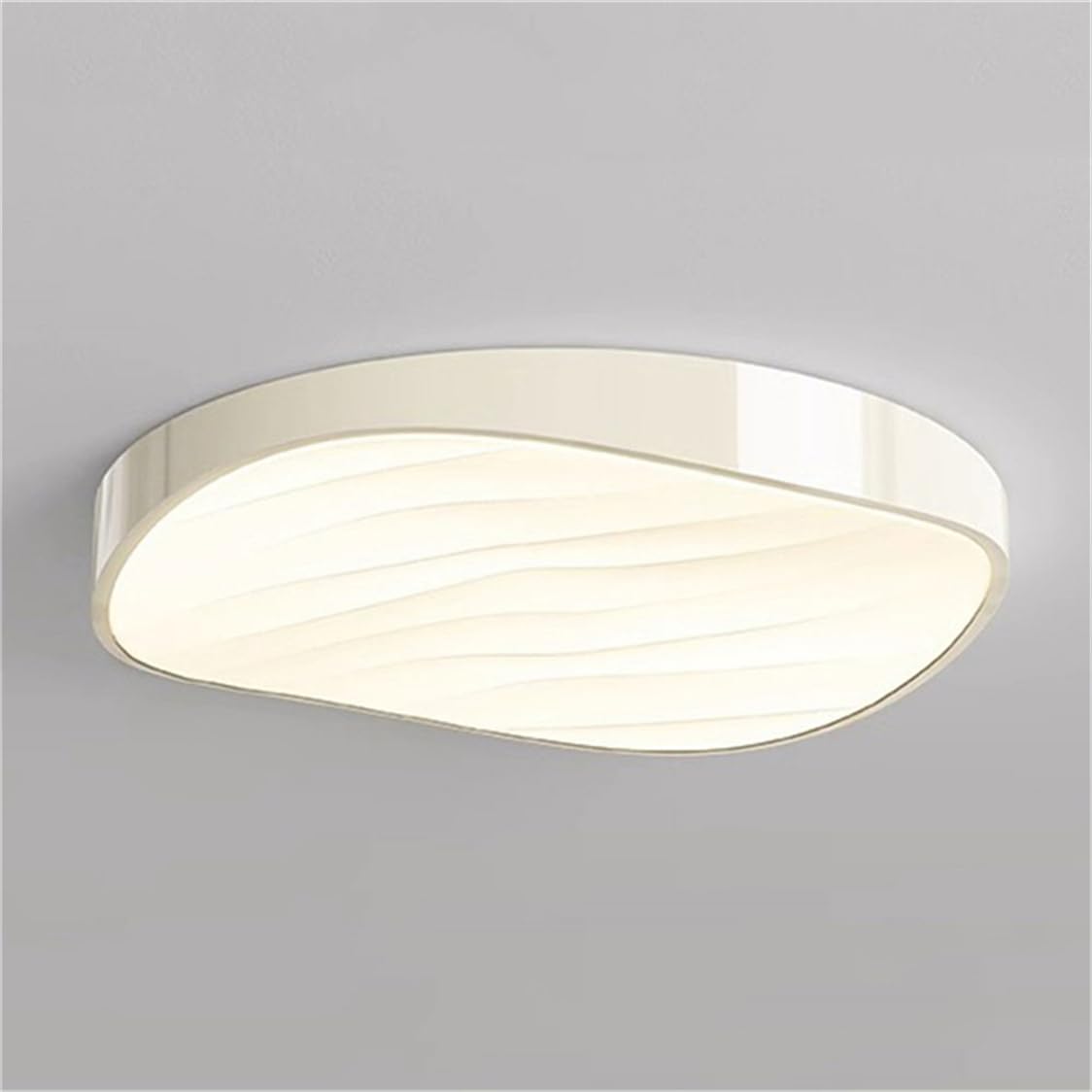 JXYDJH Modern Glossy Ceiling Light Fixture Circle Flush Mount LED Ceiling Lamp