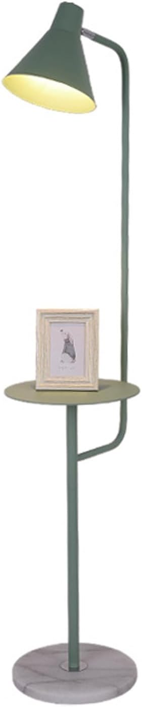 LANMOU LED Floor lamp with shelf, dimmable with remote control, modern metal floor lamp for living room, bedroom and office, patio, green