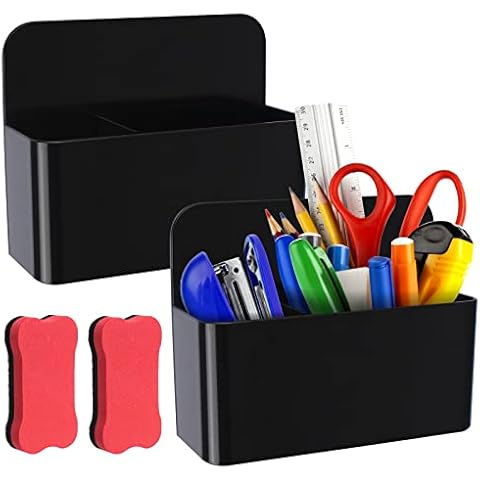 UMILKI Set de 4 pinceles negros de tiza con soporte magnético Cover