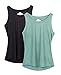 icyzone Yoga Tops Activewear Workout Clothes Open Back Fitness Racerback Tank Tops for Women
