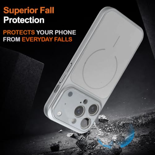 Image of SHINESTAR iPhone 16 Pro Max Case - Premium Shockproof Protective Cover, Wireless Charging Compatible, Slim & Durable Luxury Back Cover with Camera Protection (Silver)