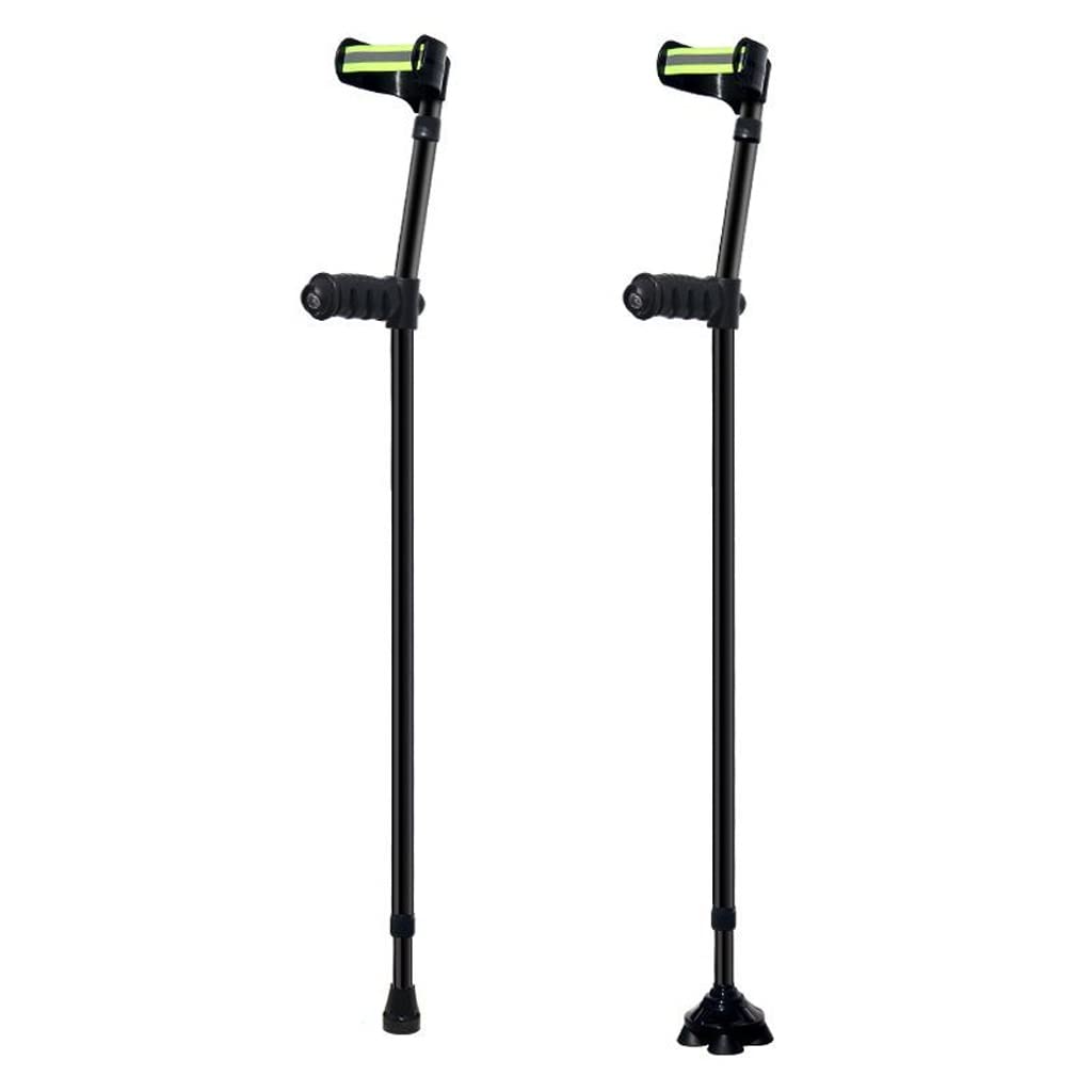 GCX- Muletas de Brazo for Fractura, muletas telescópicas Ligeras for Axilas, muletas Plegables for Codo, Andador portátil Firma (Color : Nero, Size : Non-Collapsible)
