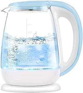 Hervidor eléctrico de vidrio de 1,7 l, hervidor eléctrico con luces indicadoras LED, hervidor eléctrico inalámbrico, hervidor de agua caliente eléctrico portátil con apagado automático (color: rosa),