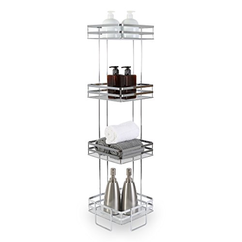 BINO 'Lafayette' 4-Tier Square Spa Tower, Chrome