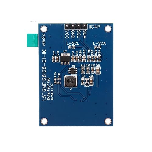 Hailege 1,5\ SH1107 OLED Display Modul 1,5 Zoll IIC I2C 4 Pin 128x128 OLED Bildschirm LCD Display Weiß