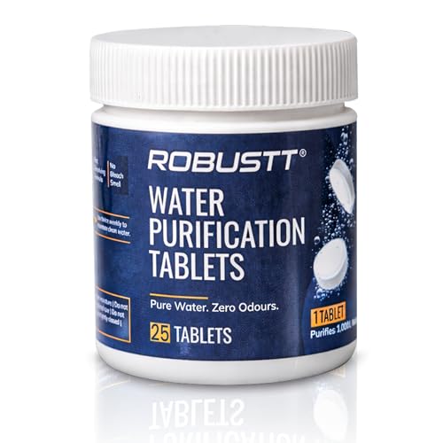 Image of Robustt Water Purification Chlorine Tablets for Water Tank (25 Tablets) 1 Tablet Purifies 1000L Water | Fast Acting Water Purifier Tablet | Eliminates Unpleasant Smell and Prevents Bacterial Growth