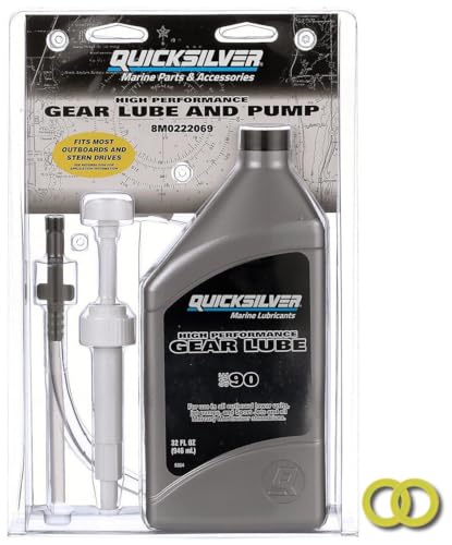 MERCURY Outboard Inboard I/O ALL Verado Optimax BlackMax Bravo I II III XR Racing High Perfornance Premium Gear Lube Lower Unit Oil Change Kit w/Pump & Gaskets