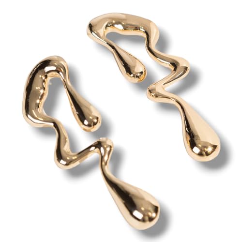 Image of Drop Dangle Earrings Set for Women and Girls | Celebrity Inspired Trendy Stylish Gold Plated Earrings Set Of 1