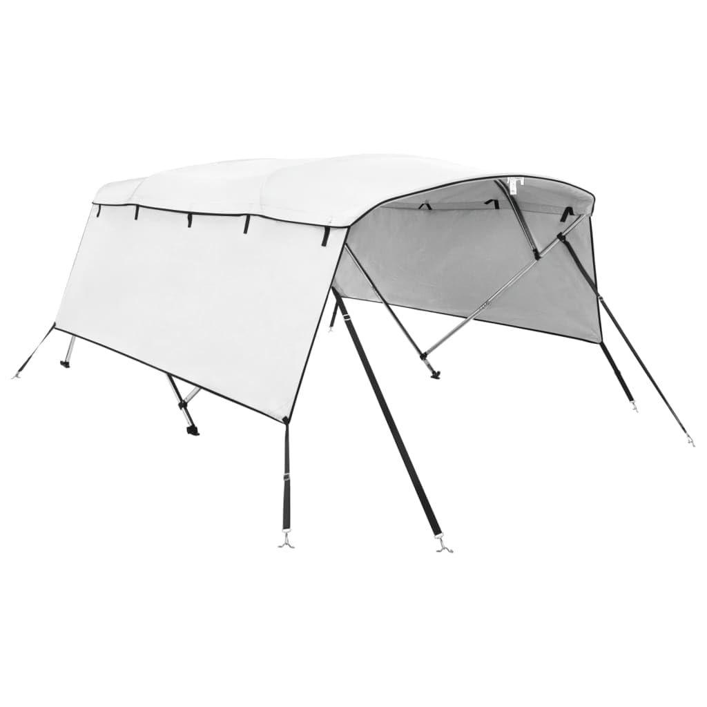 vidaXL Toit Bimini à 4 arceaux parois latérales 243x(200-213) x137 cm