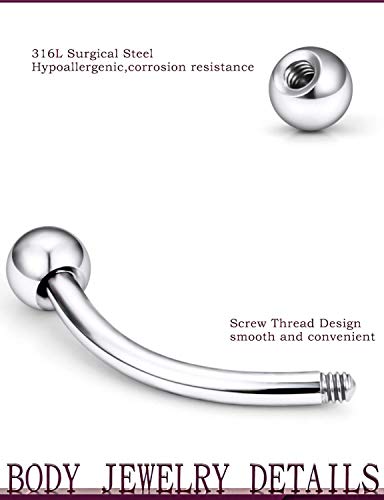 Jenxnjsjo Rook Piercing Jewelry Eyebrow Piercing Jewelry Eyebrow Rings Eyebrow Piercing Eyebrow Jewelry Eyebrow Rings For Women Curved Barbell Piercing Jewelry Eyebrow Ring Rook Earrings Rook Jewelry #TOP5