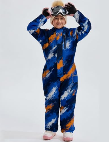 Image of GEMYSE Kids One Pieces Ski Suits Jumpsuits Boys Girls' Winter Outdoor Snowboarding Waterproof Snowsuits