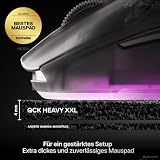 SteelSeries QcK Heavy XXL - Tapis de souris gaming en tissu - Base en caoutchouc antidérapant extra-épaisse 6mm - Optimisé pour les capteurs de jeu - Taille XXL - Noir - 4