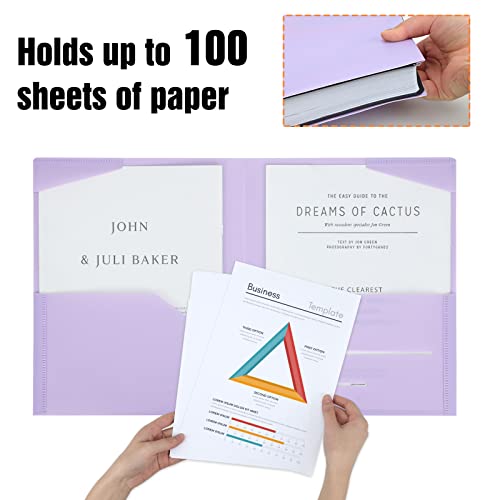 Eoout 5Pcs Plastic Folders With Clear Front Pocket, Pocket Folders, Plastic Folders For Documents, File Folders With Fasteners For Office School Students Teachers (5 Pastel Colors) #TOP4