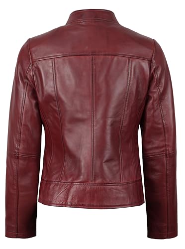 fjackets Leather Jacket Women - Cafe Racer Real Women's Leather Jackets Stylish Lambskin Leather Jacket For Womens4