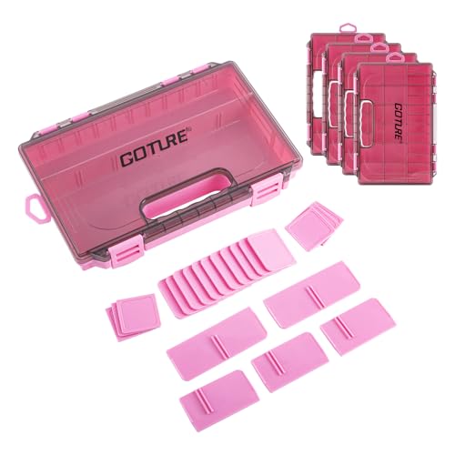 Goture Fishing Tackle Box Organizer| 4 Pcs 3700 Tackle Tray| Ergonomic Grip