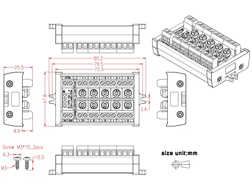 Dimmer Control 10-Lights Led Hub Distribution Module, Ac/Dc 5 To 24V Input, For Ho/N/O Train Model #TOP4