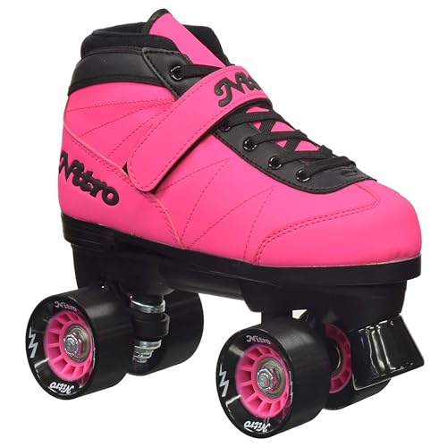 Image of Epic Skates 2016 Epic Nitro Turbo 1 Indoor /Outdoor Quad Speed Roller Skates, Pink