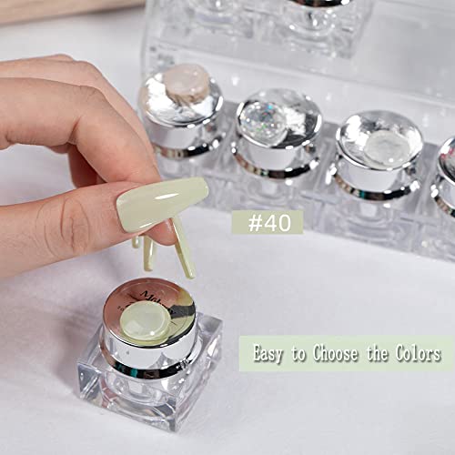 Round Nail Color Swatches Display Chart , Organize Gel Polish Colors 30Pcs Transparent Round Glass Dots And 1 Sheet Adhesive Stick #TOP3