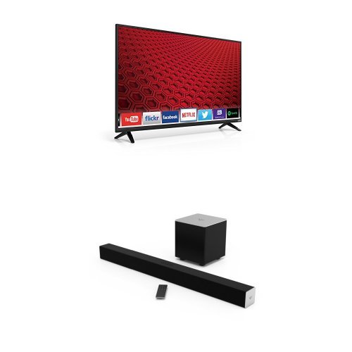 VIZIO 48Inch 1080p Smart LED HDTV (E48C2) + VIZIO 38Inch 2.1 Sound