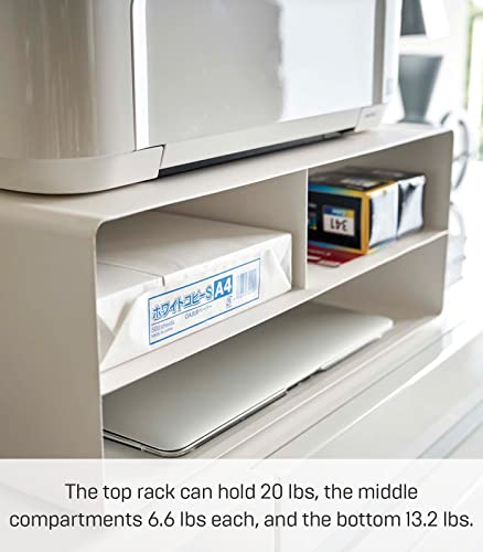 Yamazaki Home Desktop Printer Stand - Computer Accessory Office Organizer, Steel, Minimal Assembly Req. #TOP5