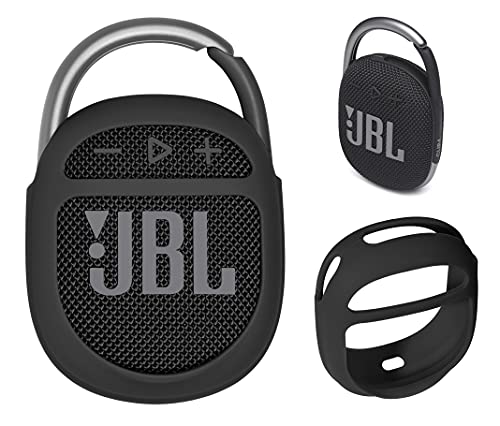 Housse silicone JBL Clip 4 étui antichoc noir getgear pour haut-parleur