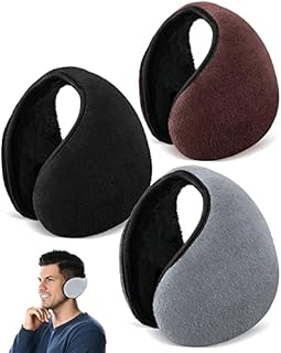 eBoot 3 Pcs Ear Warmers Classic Fleece Unisex Winter Warm Earmuffs Soft Plush Unisex Outdoor Snowboarding Ear Warmers Soft Ear Protector for Men and Women