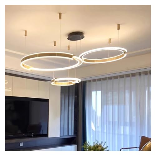 Suspension longue LED salon avec variateur pour régler l'intensité