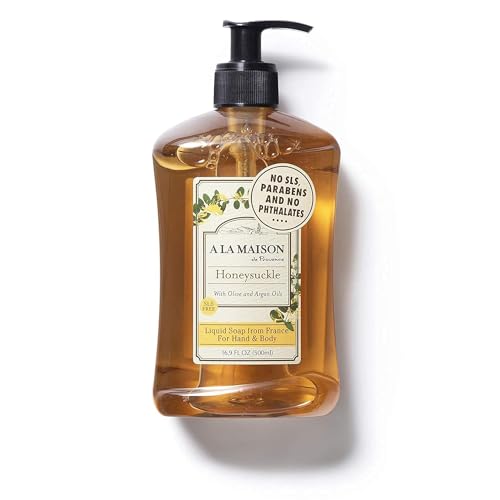 A LA MAISON French Liquid Hand Soap, Honeysuckle - Natural Hand Wash Made with Essential Oils - Biodegradable, Plant-Based, Vegan, Cruelty-Free, Alcohol & Paraben Free (16.9 oz, 6 Pack) by A LA MAISON - Image 4