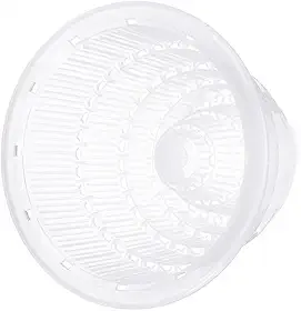 Vaso de orquídea de resina transparente com treinamento de raiz de malha, flor ventilada para jardinagem doméstica, recipiente transparente com orifícios de drenagem, 15 cm (M)