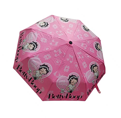 Parapluie Rose Betty Boop compact anti-retournement pour sac à main