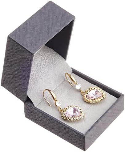 Pink Heart Shaped Dangle Drop Earrings Cubic Zirconia Drop Earring Trendy Jewelry Gifts for Women Girls Valentine's Day