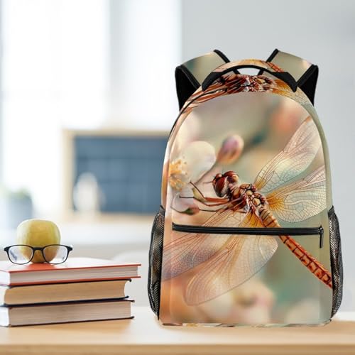 Sac à dos de voyage libellule enfant école multicolore grand compartiment