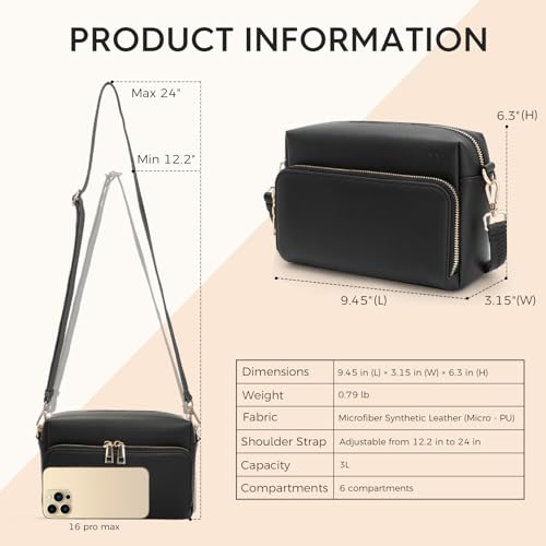FYY Small Crossbody Bags for Women Vegan Leather Crossbody Purses for Women Travel with Adjustable Shoulder Strap2