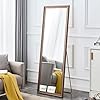 Art door mirror wood frame full length mirror full body mirror floor mount for bedroom living room decor country family wood  urban country home decor