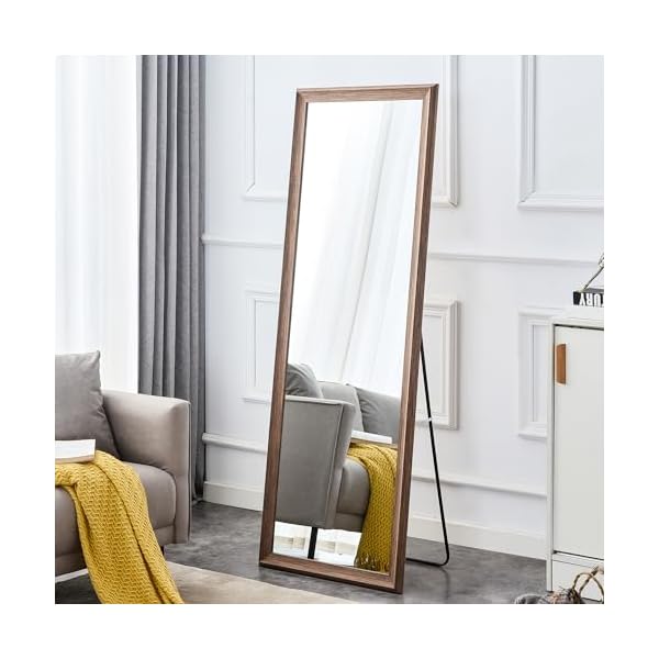Art door mirror wood frame full length mirror full body mirror floor mount for bedroom living room decor country family wood  urban country home decor