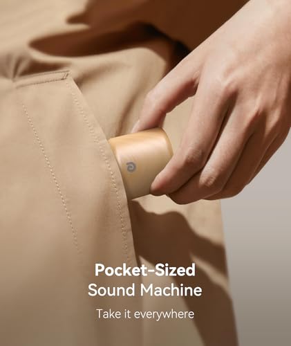 Image of Dreamegg Portable Sound Machine - Travel Sound Machine for Sleep, Features Powerful Battery, Egg-Sized, 16 Soothing Sounds, Timer, Sound Machine for Baby Adults Office Privacy Home Gift, 2 Pack, Wood