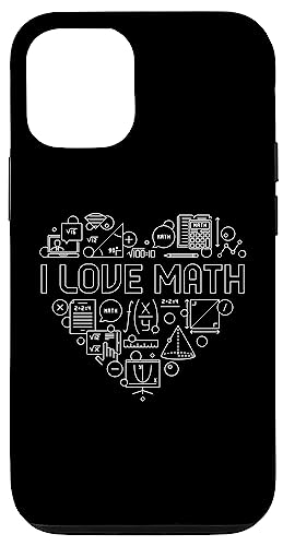 I Love Math Heart Back To School ���w ���t �w�� �X�}�z�P�[�X iPhone 12/12 Pro �p