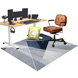 Alfombrilla para silla para suelos de madera: la cara de las alfombrillas de silla de suelo duro evita que rayes el suelo o hagas ruidos fuertes cuando mueves la silla. No molestarás a los demás incluso si trabajas o juegas por la noche. Los protectores de suelo para sillas rodantes evitan la abrasión de sillas o mesas, mientras que protegen la madera dura, azulejos de cerámica, laminados y otras caras de suelo duro.