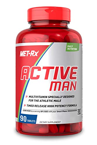MET-Rx Active Man Multivitamin for Men, with Vitamins D, C, E, and B12, 90 Tablets