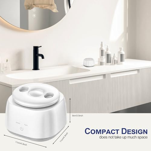 Image of Ultrasonic Retainer Cleaner Machine 48kHz Denture Cleaning Pod, 280ML Dental Deep Cleaning Pod for Dentures, Aligners, Invisalign, Mouth Guards, Night Guards, Jewelry, Toothbrush (White)