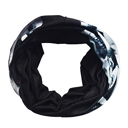 Obacle Skull Mask For Men Women Skull Bandana Skull Half Face Mask 3D Tube Balaclava Breathable Sun Mask For Fishing Running Hunting Cycling Motorcycle Bike Outdoor Sport (Skull White Face Black Nose) #TOP3