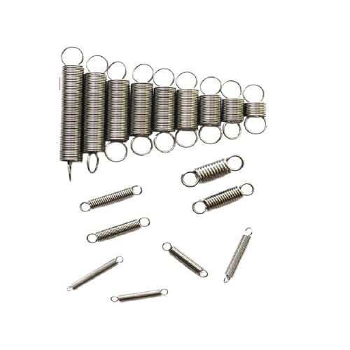 Metal Springs 10Pcs 304 Stainless Steel Expand Spring Dual Hook Mini Tension Spring Wire Dia 0.3mm 0.4mm 0.5mm OD 3mm 4mm(30mm (10Pcs),3MM_0.4MM)