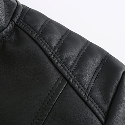 DEAR MODEL Faux Leather Belted Motorcycle Jacket
