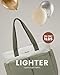LOVEVOOK Puffer Tote Bag for Women, Lightweight Work Bag, Water-resistant Travel Tote Bag for Daily, Large Shoulder Bag with Zipper, Carry On Handbag for Teacher, Nurse, Gym, 2Pcs