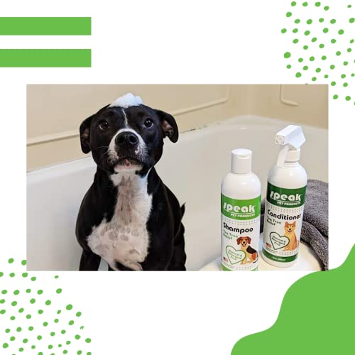 Speak Pet Products Natural Moisturizing Tea Tree Relief Detangling Dog Leave-In Grooming Conditioning Spray With Coconut Oil And Aloe Vera, 17 Ounces #TOP3