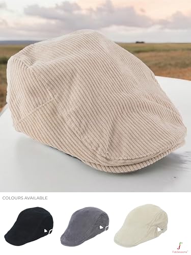 Image of FabSeasons Cotton Ivy Flat Golf Cap - Classic Newsboy Gatsby Hat for Men